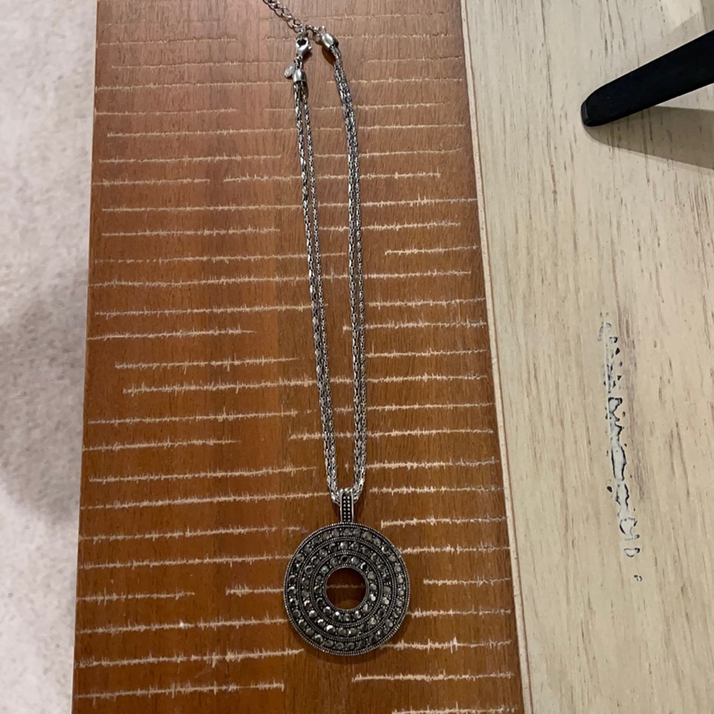 Necklace sterling silver - magnet pendant